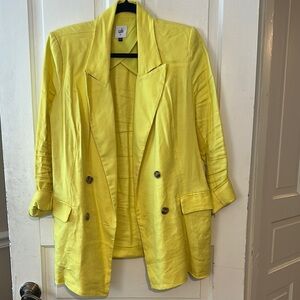 Cabi Women's Linen Yellow Blazer